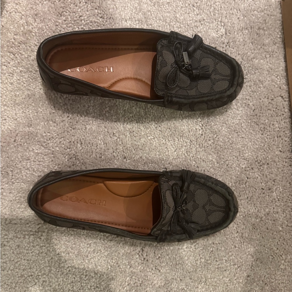 Coach Dark Patterned Loafers - image 1